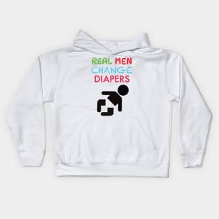 Real Men Change Diapers Kids Hoodie